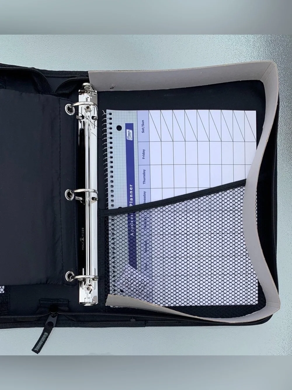 Tech Gear Mega Filled Black and Grey Padded 3-Ring Binder Organizer